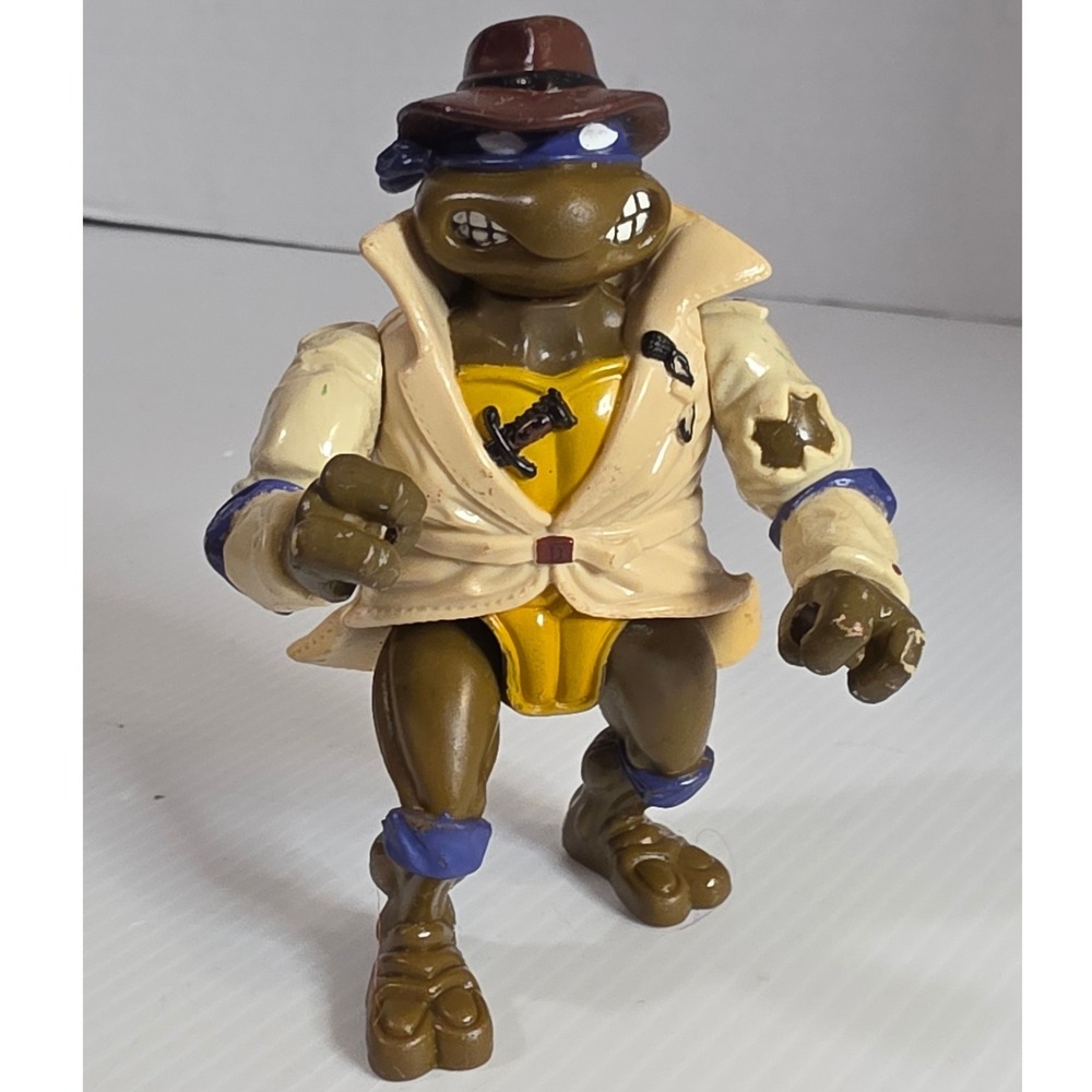 Playmates Action Figure 5in Tan Fair 1990 Undercover Donatello TMNT